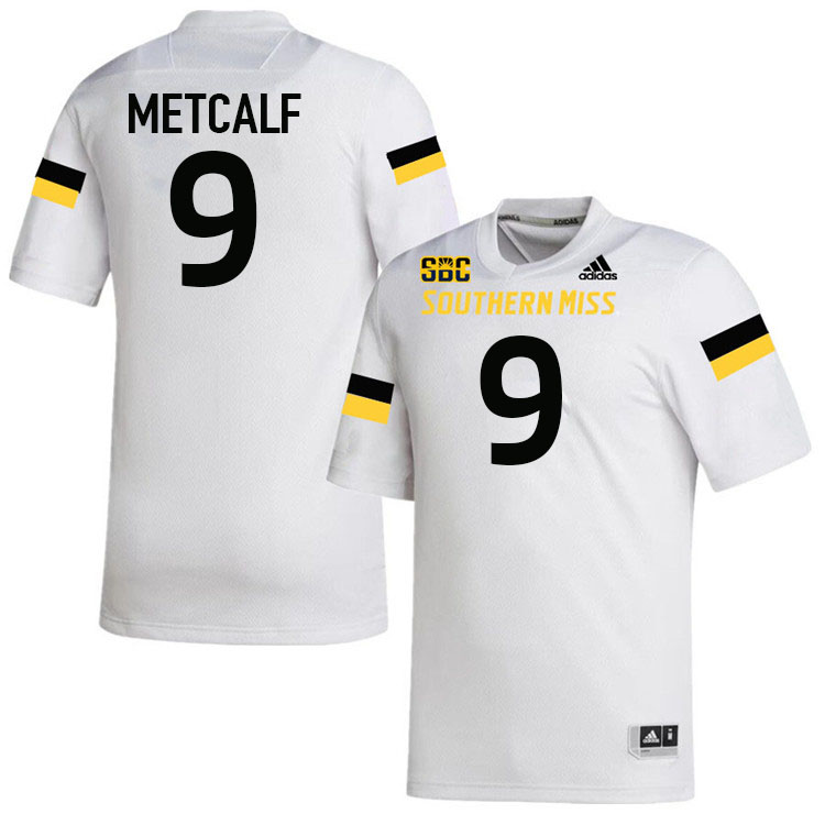 Southern Miss Golden Eagles #9 Elijah Metcalf Football Jersey Stitched-White